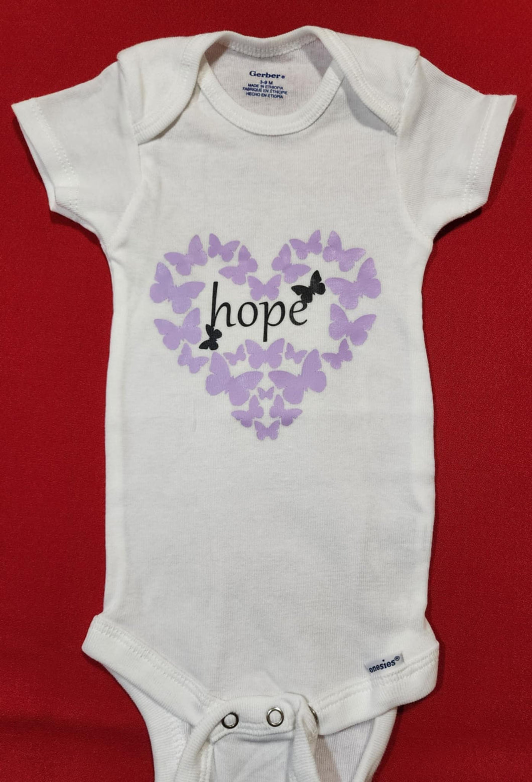 ONESIES HOPE BUTTERFLY LAVENDER