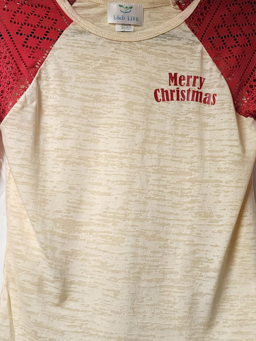 KIDS MERRY CHRISTMAS (BLOCK RED) SHIRT