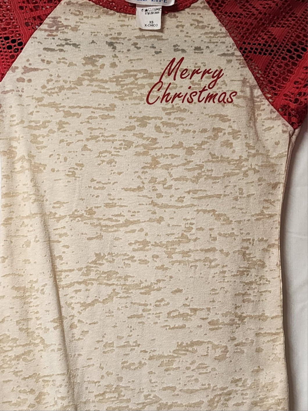 KIDS MERRY CHRISTMAS (SCRIPT RED) SHIRT